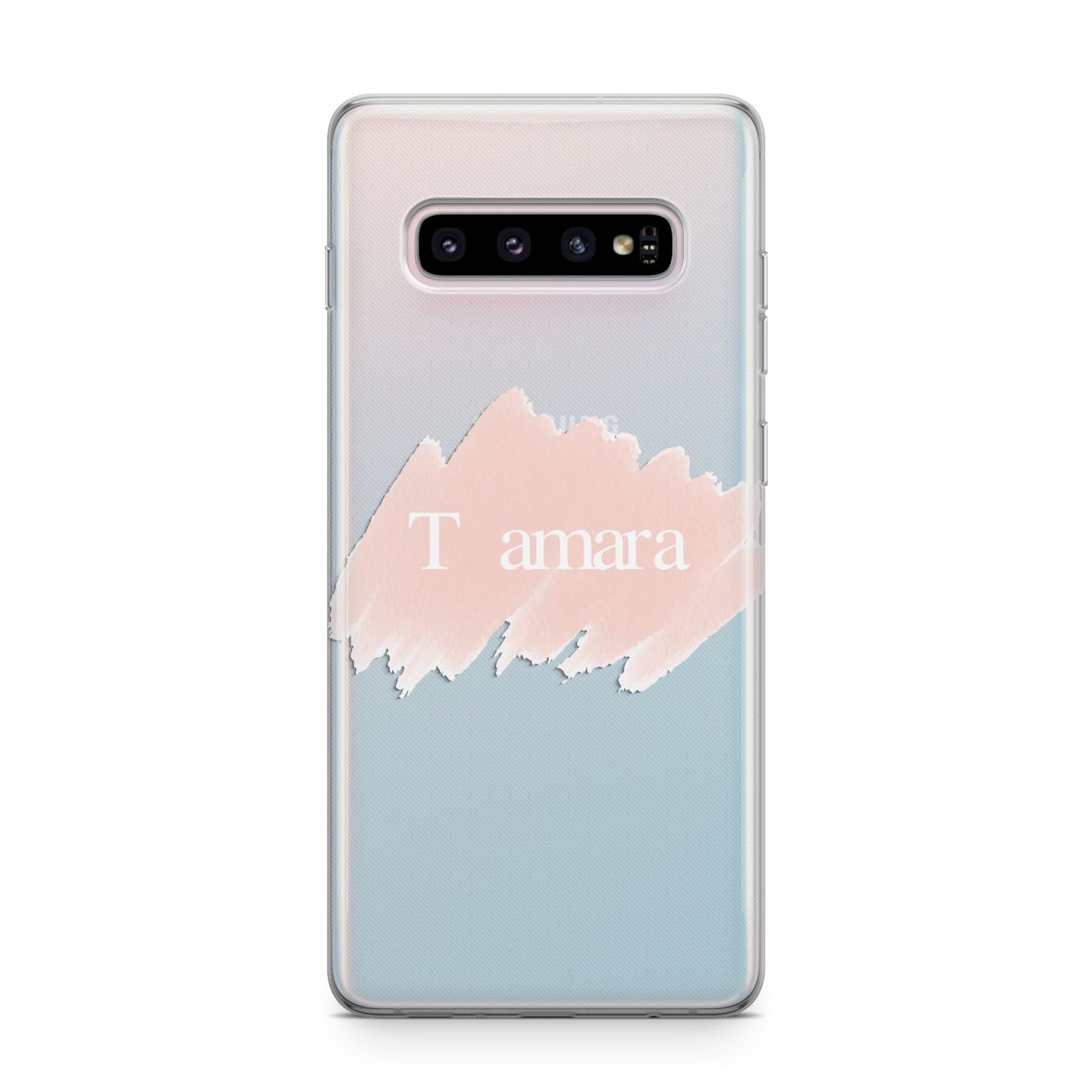 Personalised See Throiugh Clear Name Samsung Galaxy S10 Plus Case