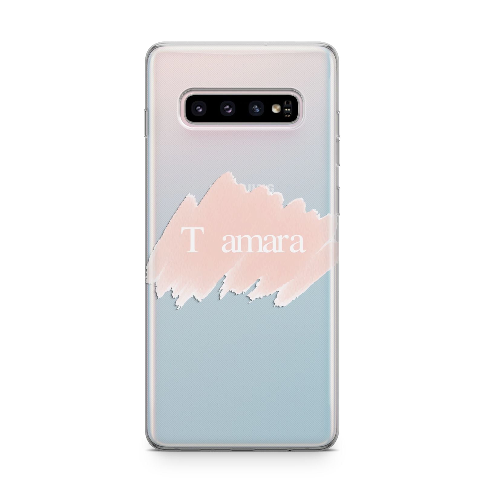 Personalised See Throiugh Clear Name Samsung Galaxy S10 Plus Case