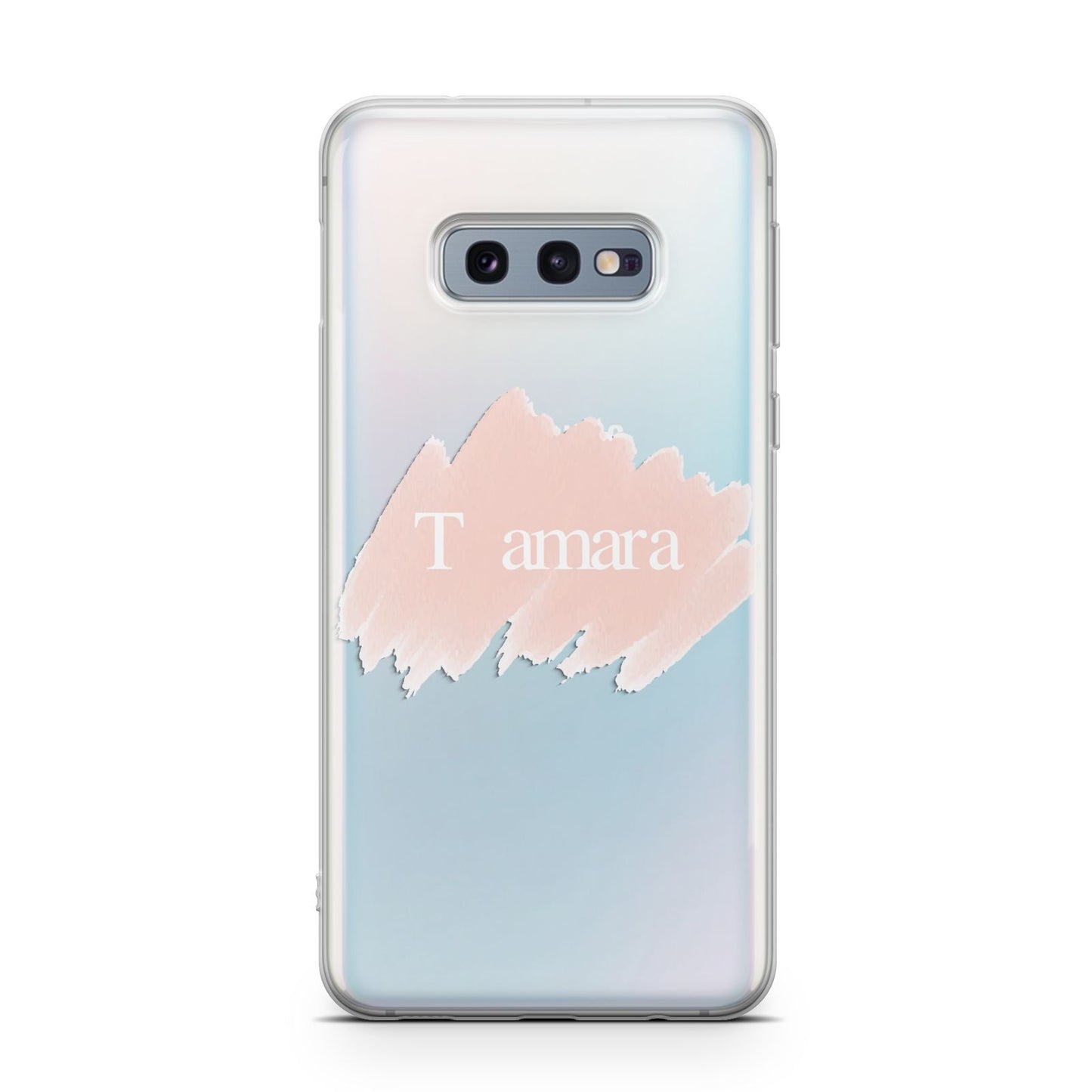 Personalised See Throiugh Clear Name Samsung Galaxy S10E Case