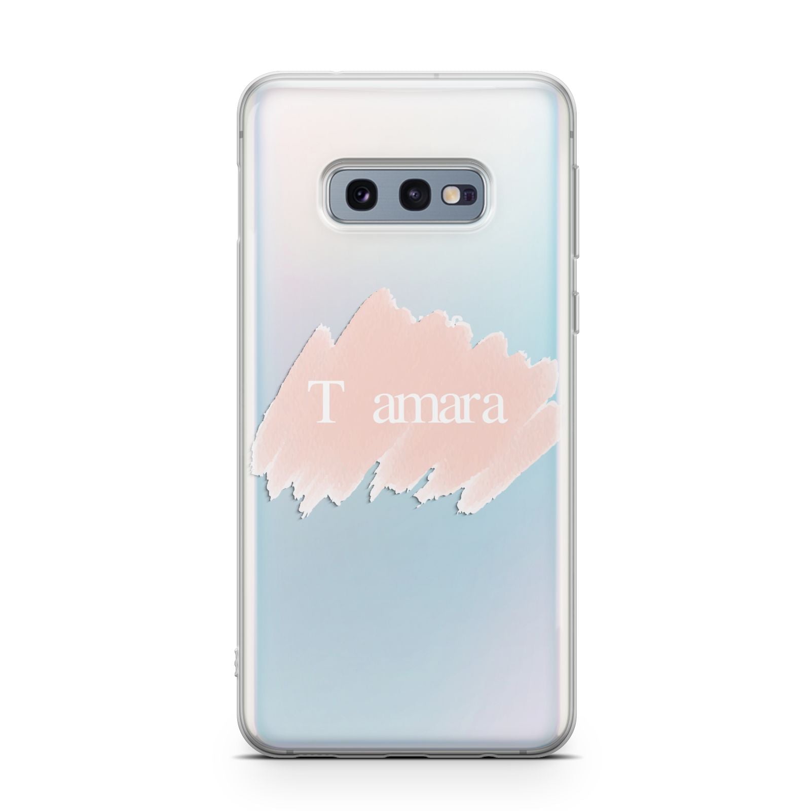 Personalised See Throiugh Clear Name Samsung Galaxy S10E Case