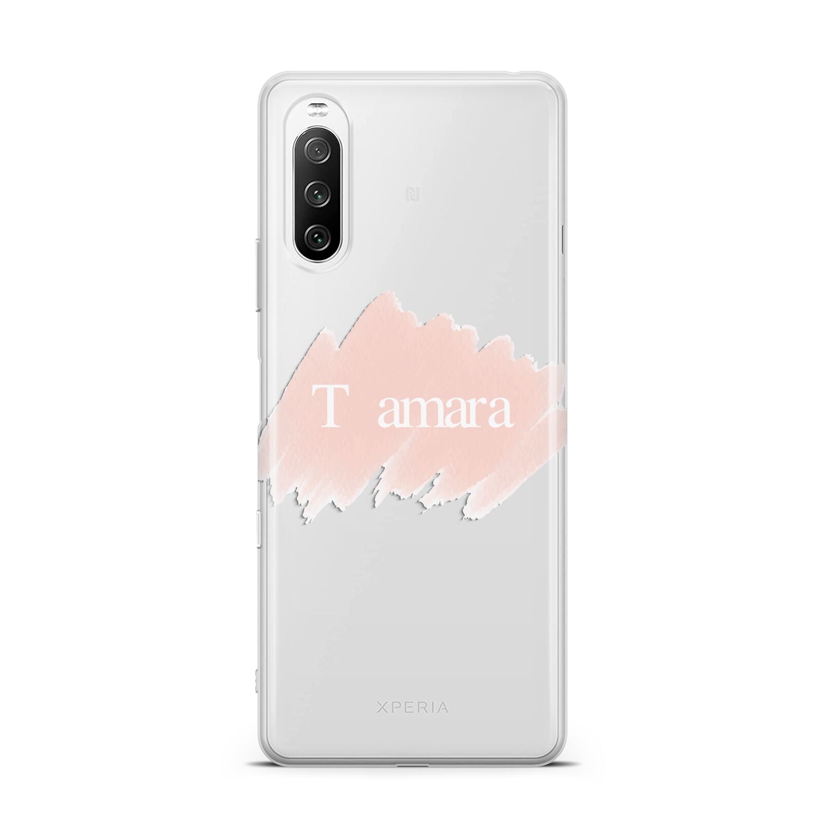 Personalised See Throiugh Clear Name Sony Xperia 10 III Case