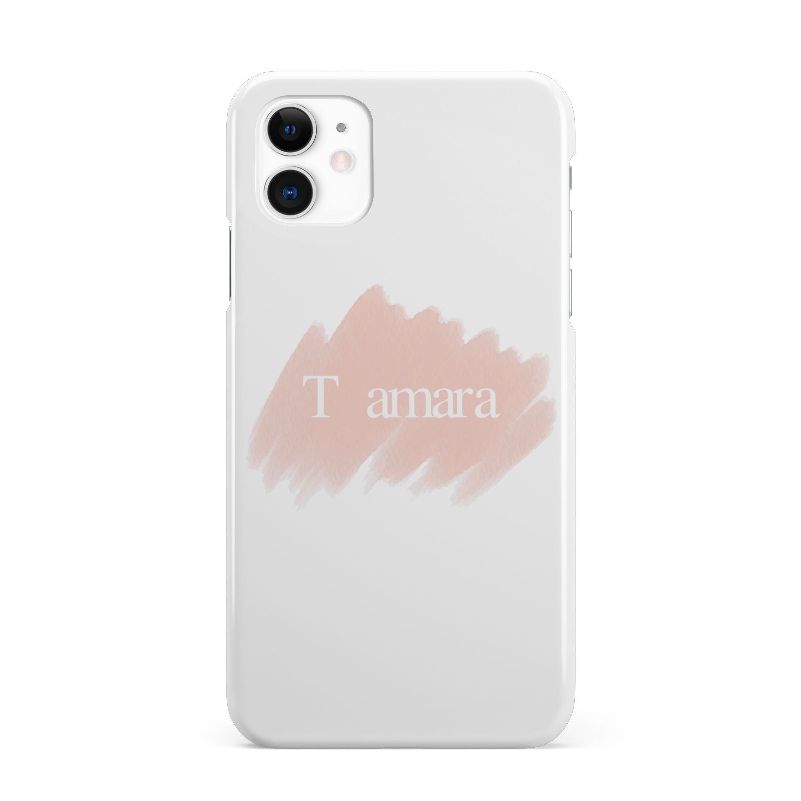 Personalised See Throiugh Clear Name iPhone 11 3D Snap Case