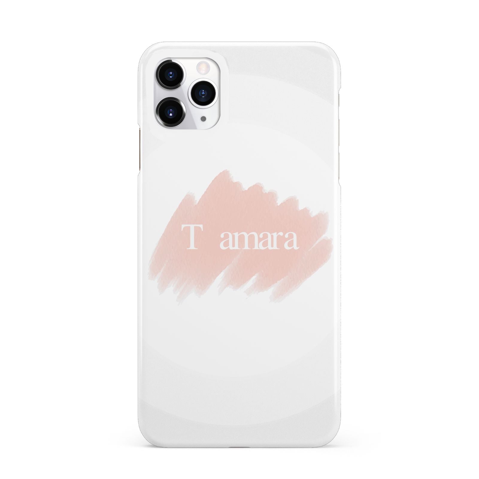 Personalised See Throiugh Clear Name iPhone 11 Pro Max 3D Snap Case