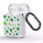 Personalised Shamrock AirPods Clear Case Side Image