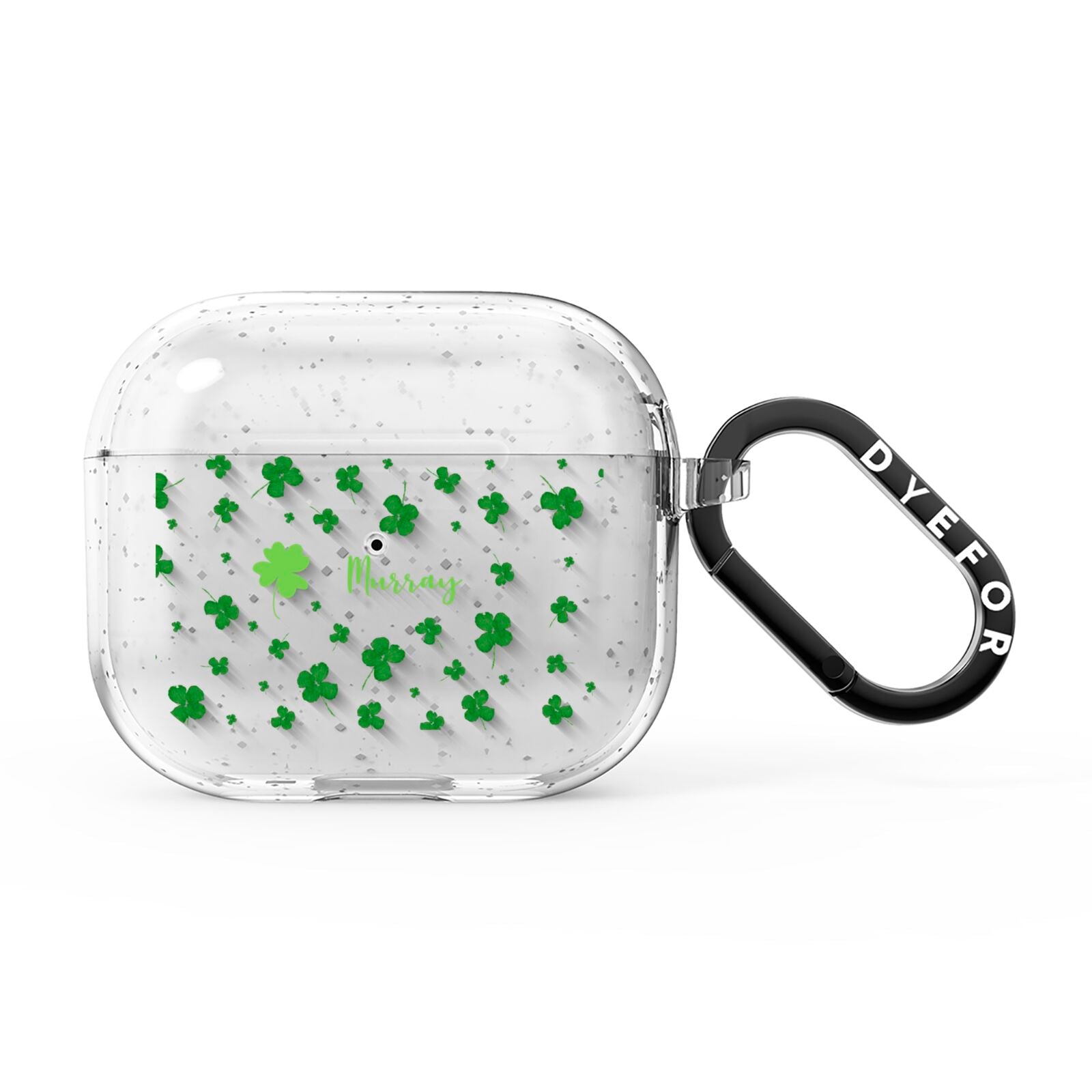 Personalised Shamrock AirPods Glitter Case 3rd Gen