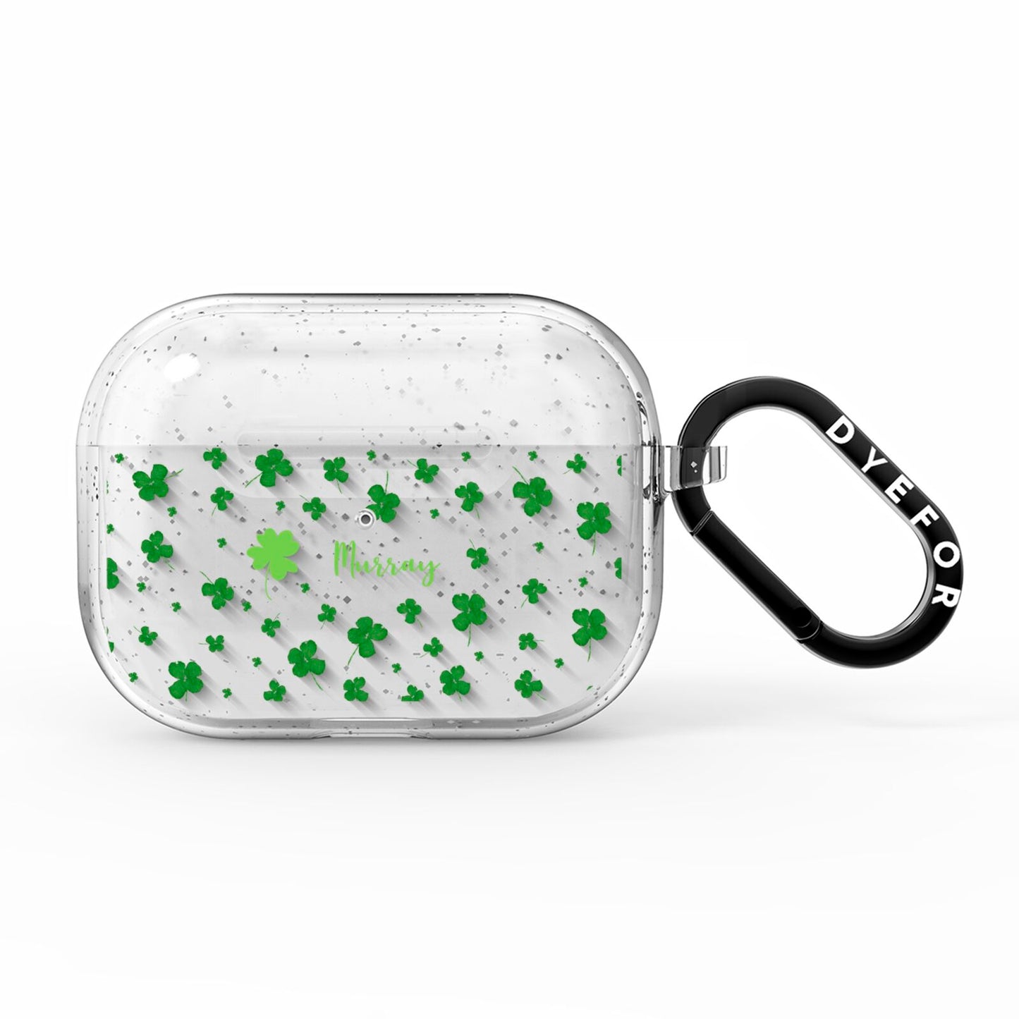 Personalised Shamrock AirPods Pro Glitter Case