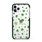 Personalised Shamrock Apple iPhone 11 Pro in Silver with Black Impact Case