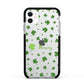 Personalised Shamrock Apple iPhone 11 in White with Black Impact Case