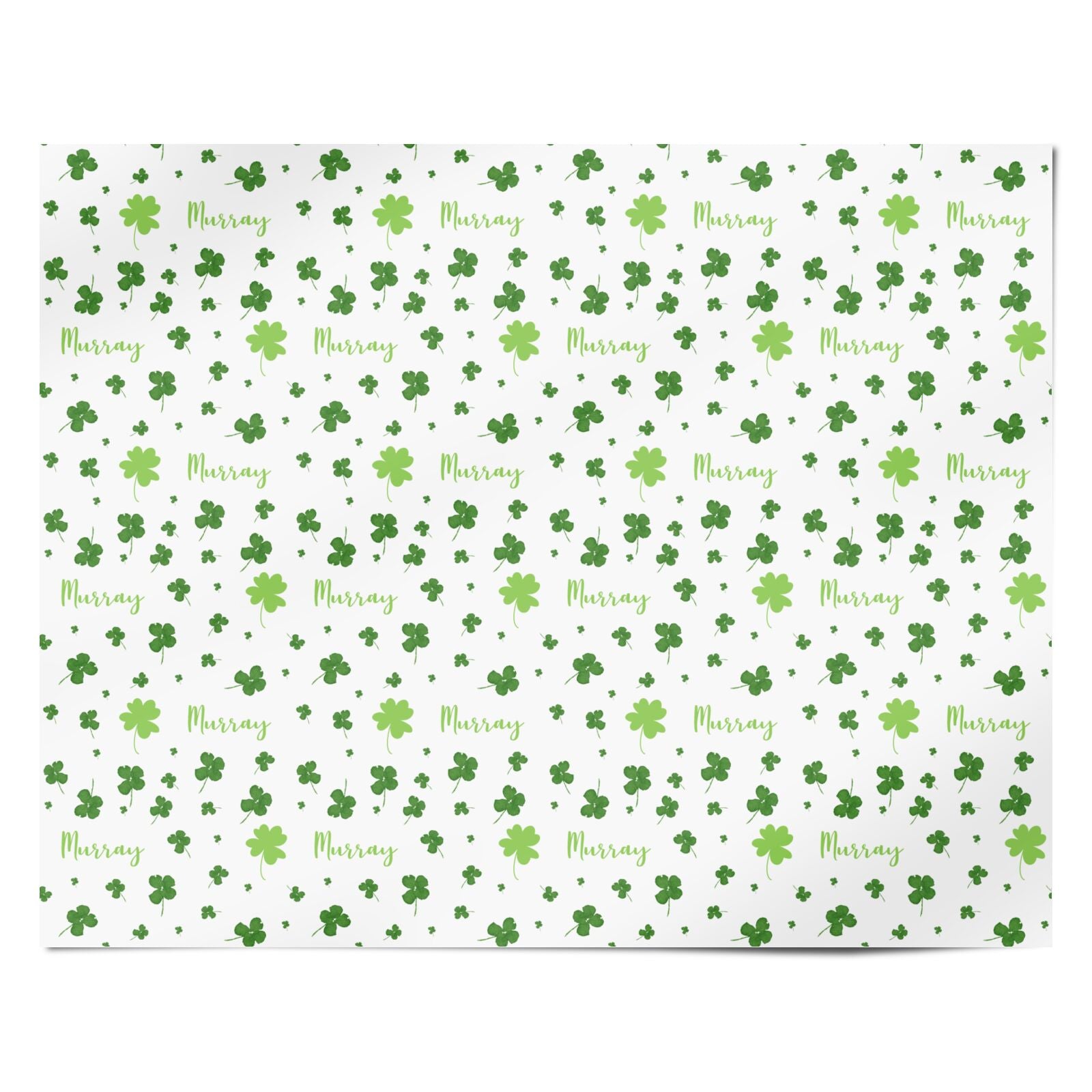 Personalised Shamrock Personalised Wrapping Paper Alternative