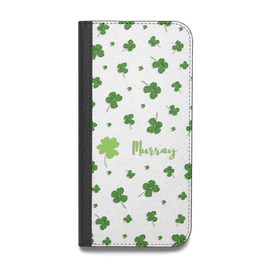 Personalised Shamrock Vegan Leather Flip Samsung Case