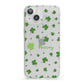 Personalised Shamrock iPhone 13 Clear Bumper Case