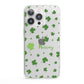 Personalised Shamrock iPhone 13 Pro Clear Bumper Case