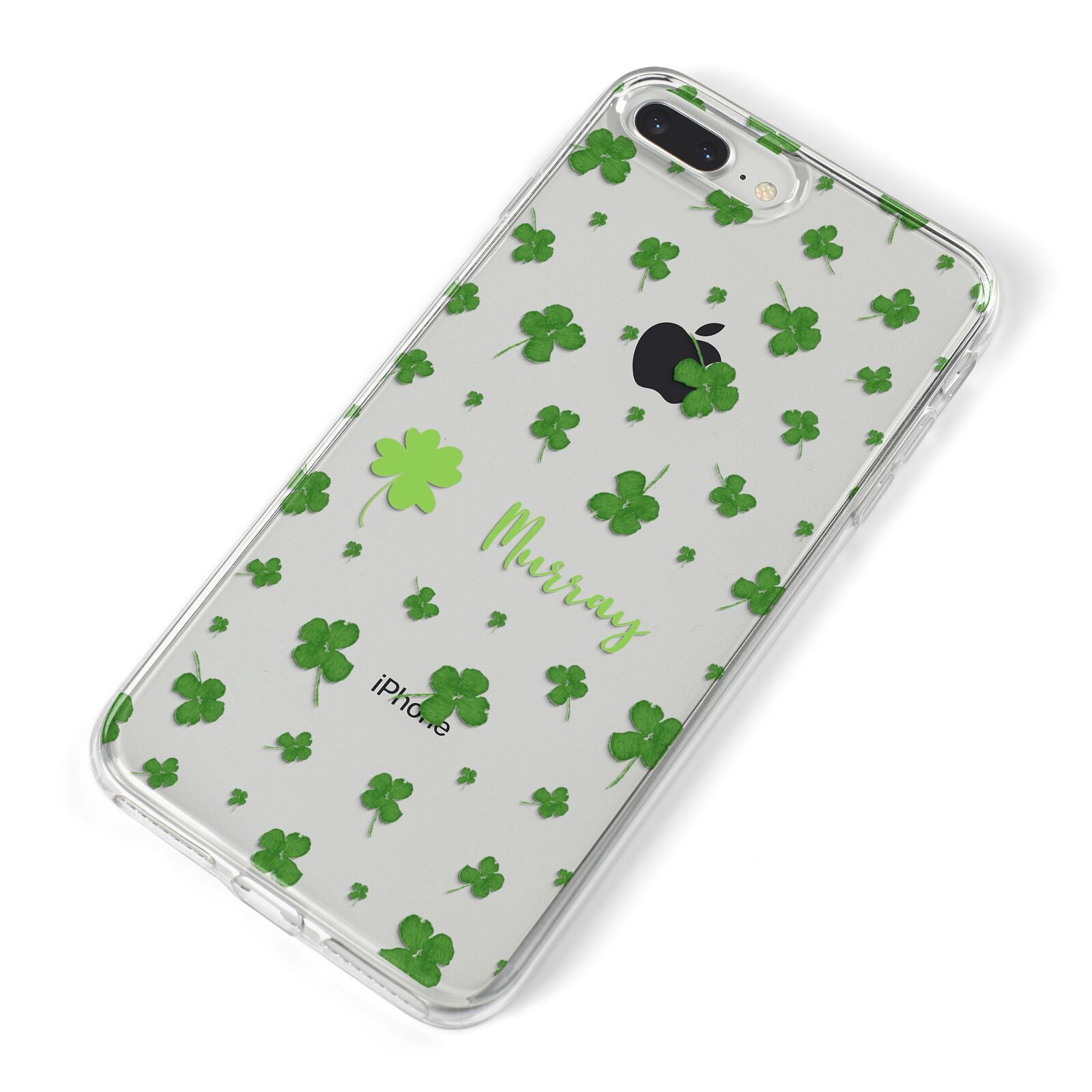 Personalised Shamrock iPhone 8 Plus Bumper Case on Silver iPhone Alternative Image