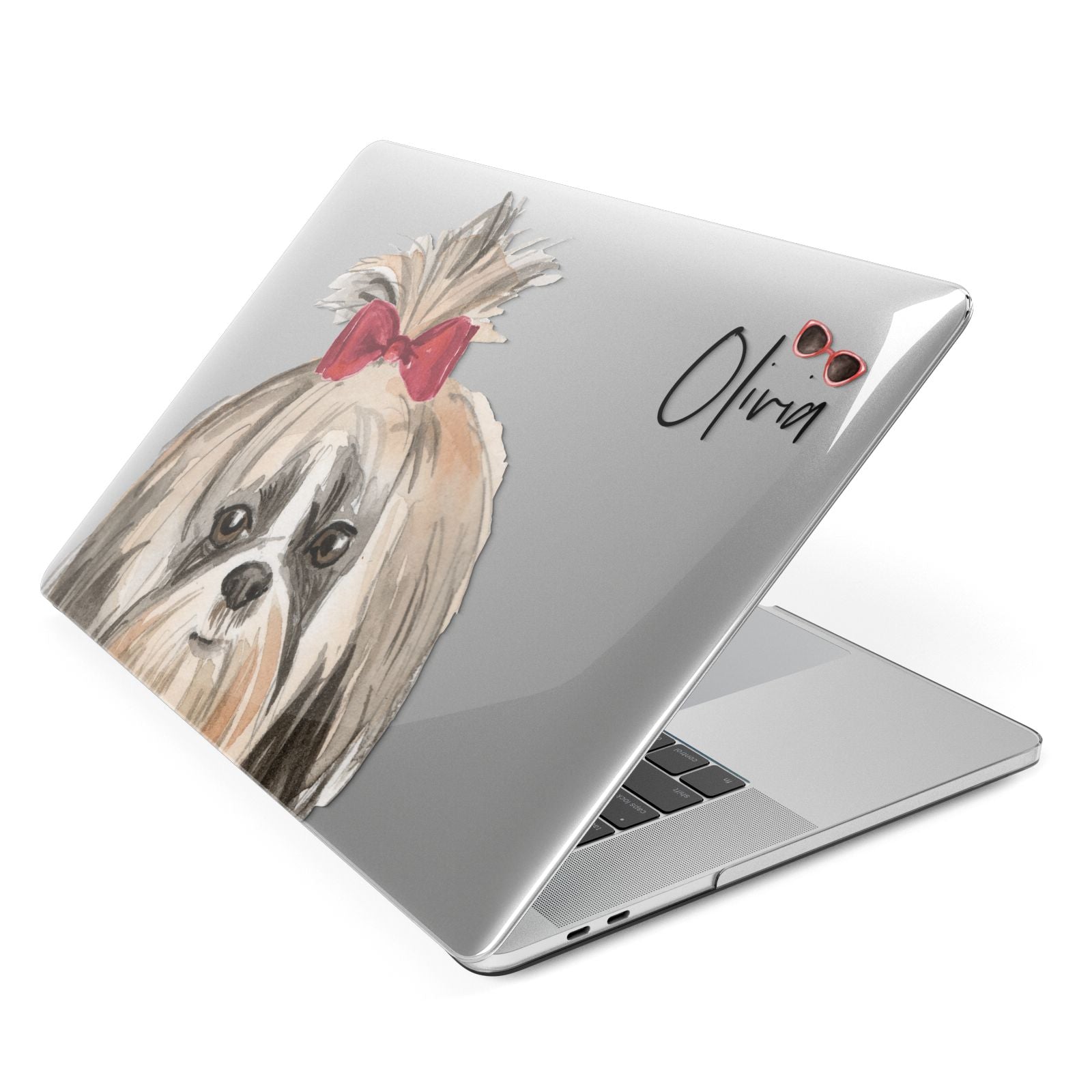 Personalised Shih Tzu Dog Apple MacBook Case Side View