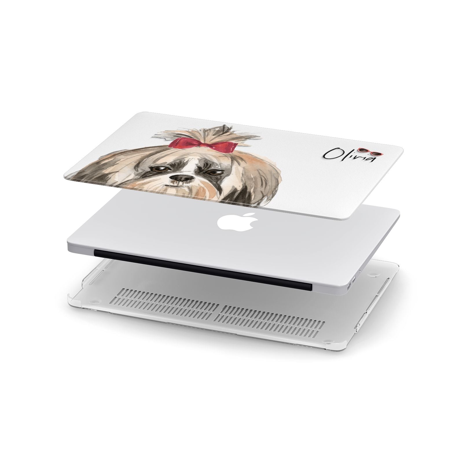 Personalised Shih Tzu Dog Apple MacBook Case in Detail
