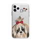 Personalised Shih Tzu Dog Apple iPhone 11 Pro Max in Silver with Bumper Case