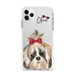 Personalised Shih Tzu Dog Apple iPhone 11 Pro Max in Silver with White Impact Case