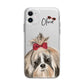 Personalised Shih Tzu Dog Apple iPhone 11 in White with Bumper Case