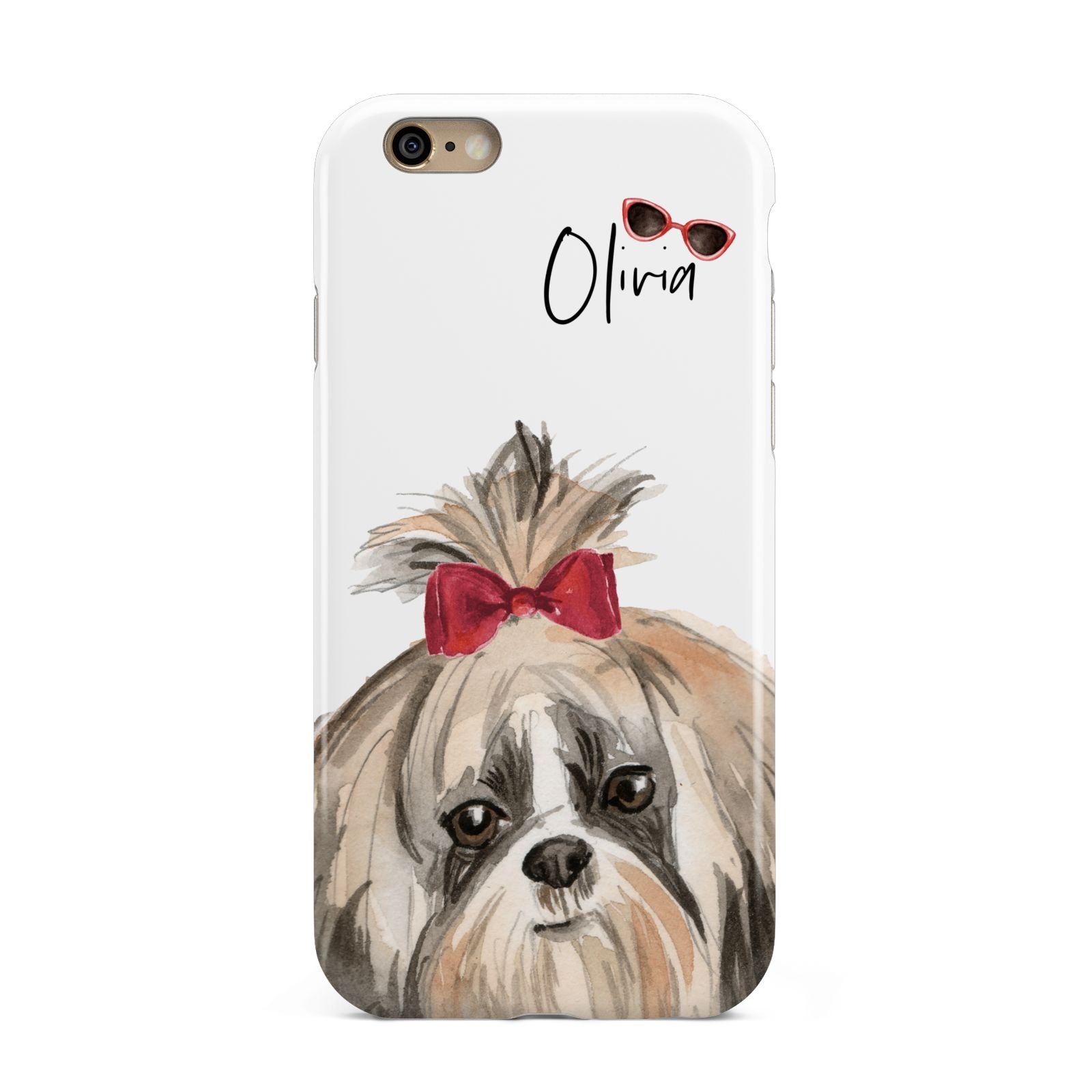 Personalised Shih Tzu Dog Apple iPhone 6 3D Tough Case