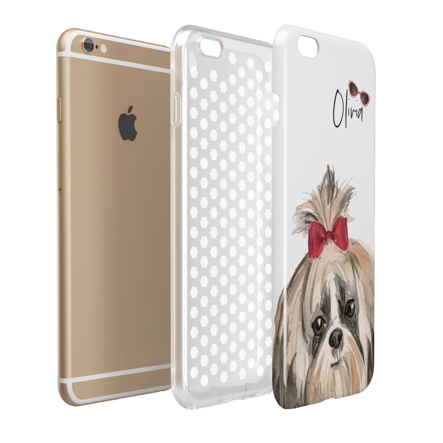 Personalised Shih Tzu Dog Apple iPhone 6 Plus 3D Tough Case Expand Detail Image