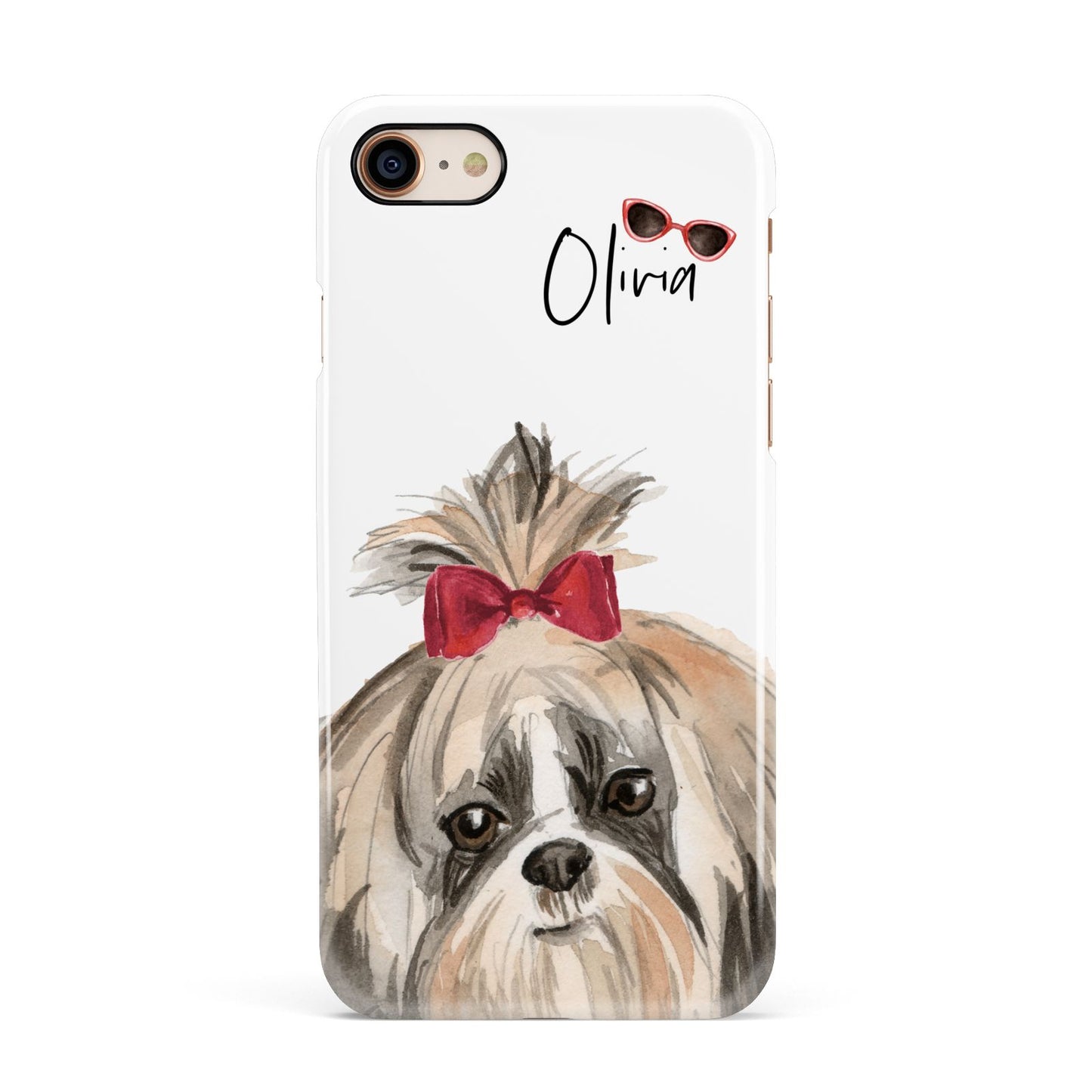 Personalised Shih Tzu Dog Apple iPhone 7 8 3D Snap Case