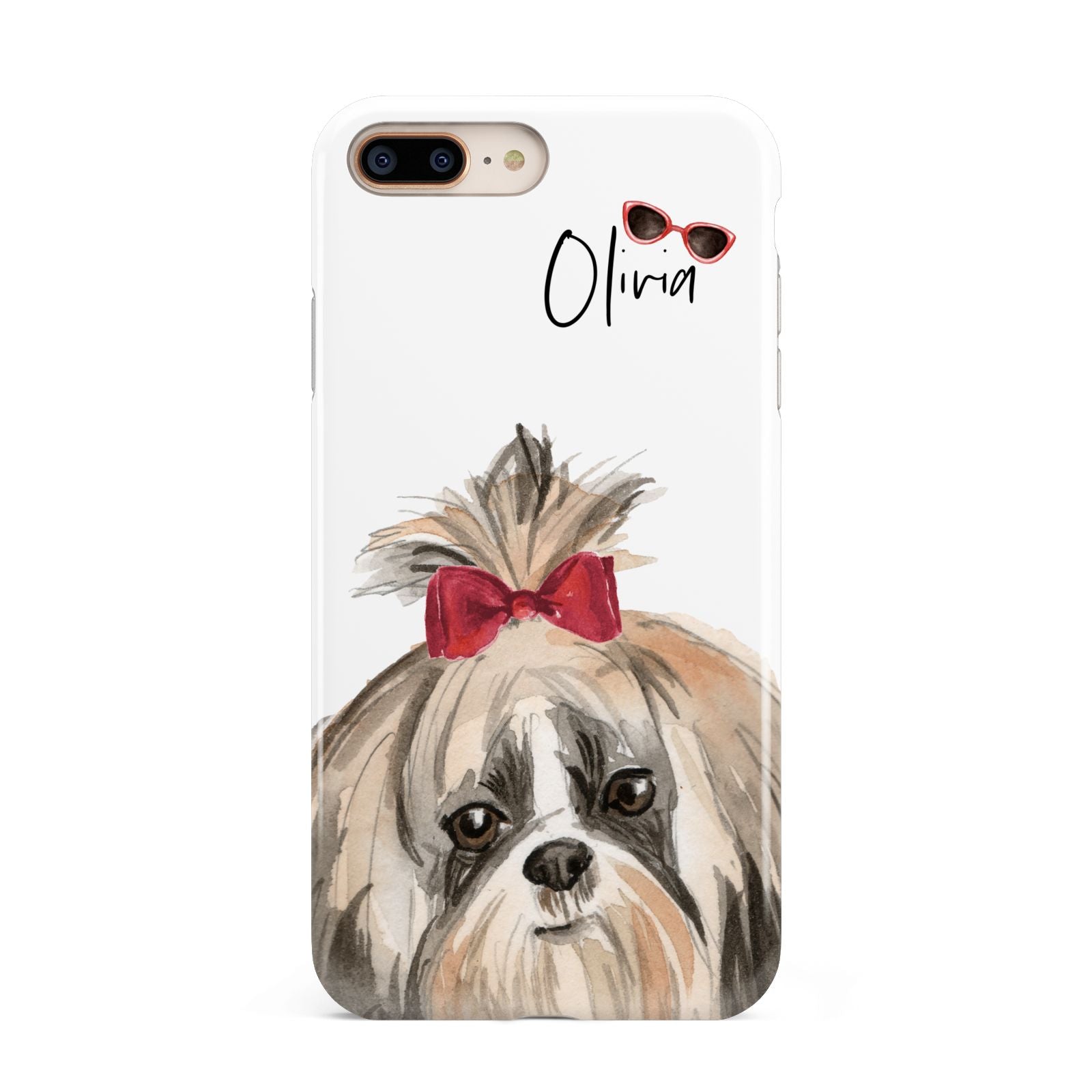 Personalised Shih Tzu Dog Apple iPhone 7 8 Plus 3D Tough Case