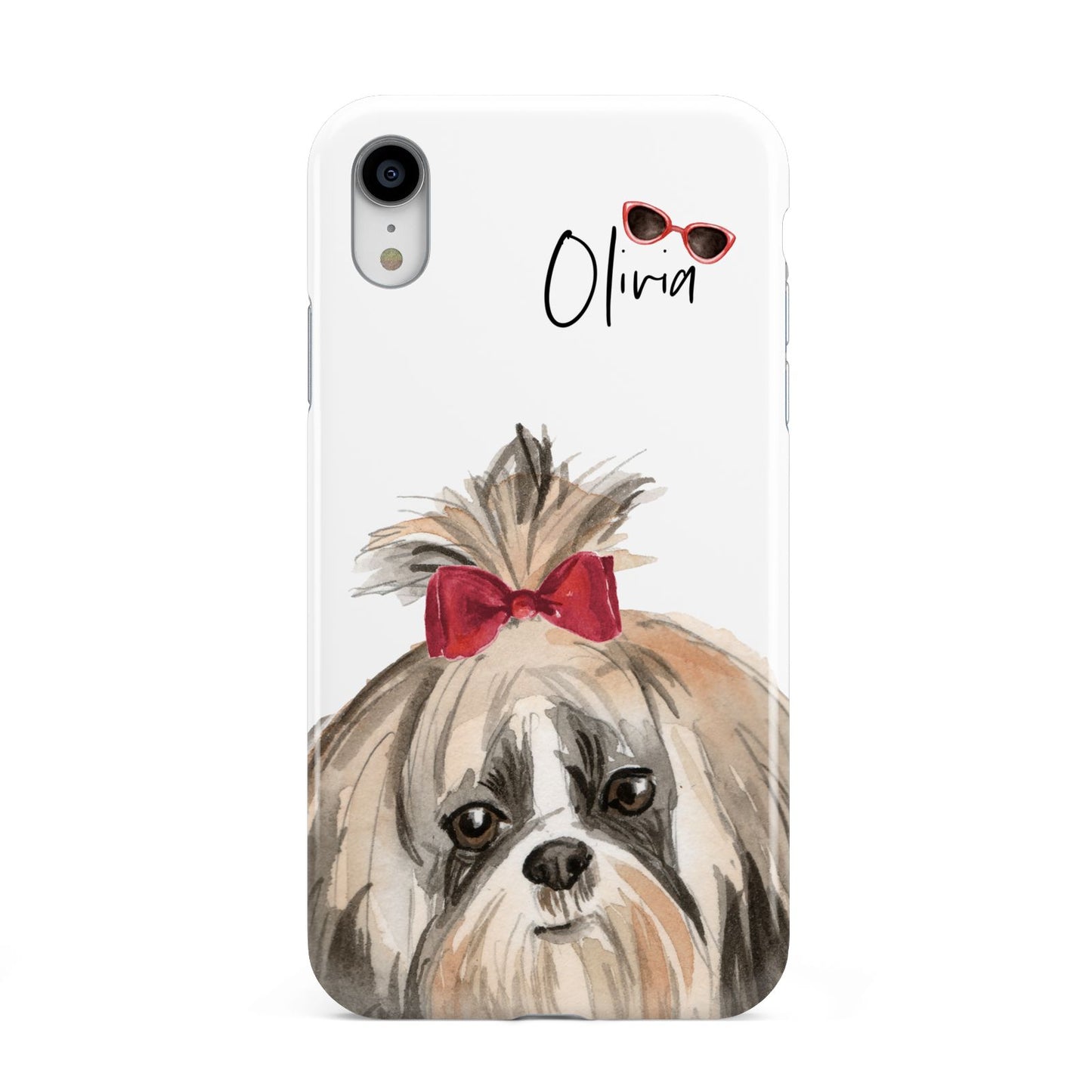 Personalised Shih Tzu Dog Apple iPhone XR White 3D Tough Case