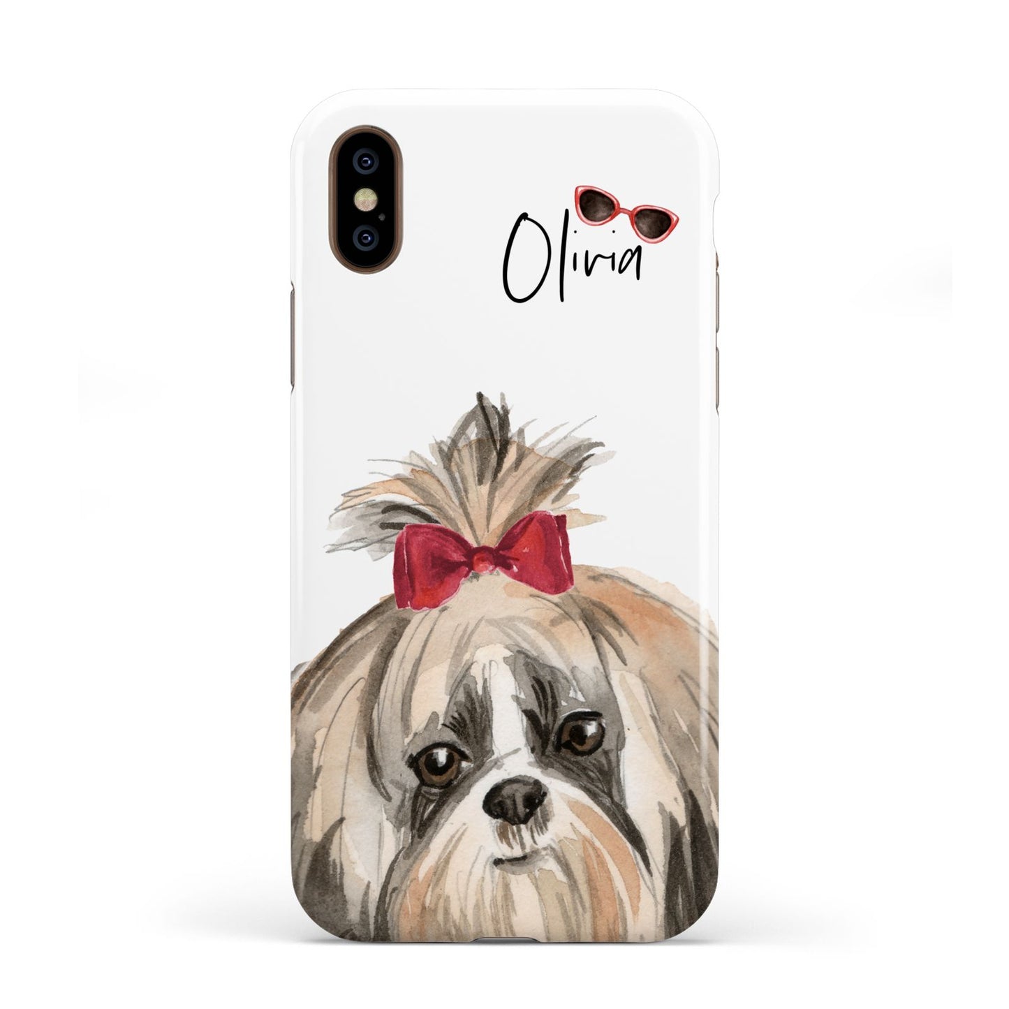 Personalised Shih Tzu Dog Apple iPhone XS 3D Tough