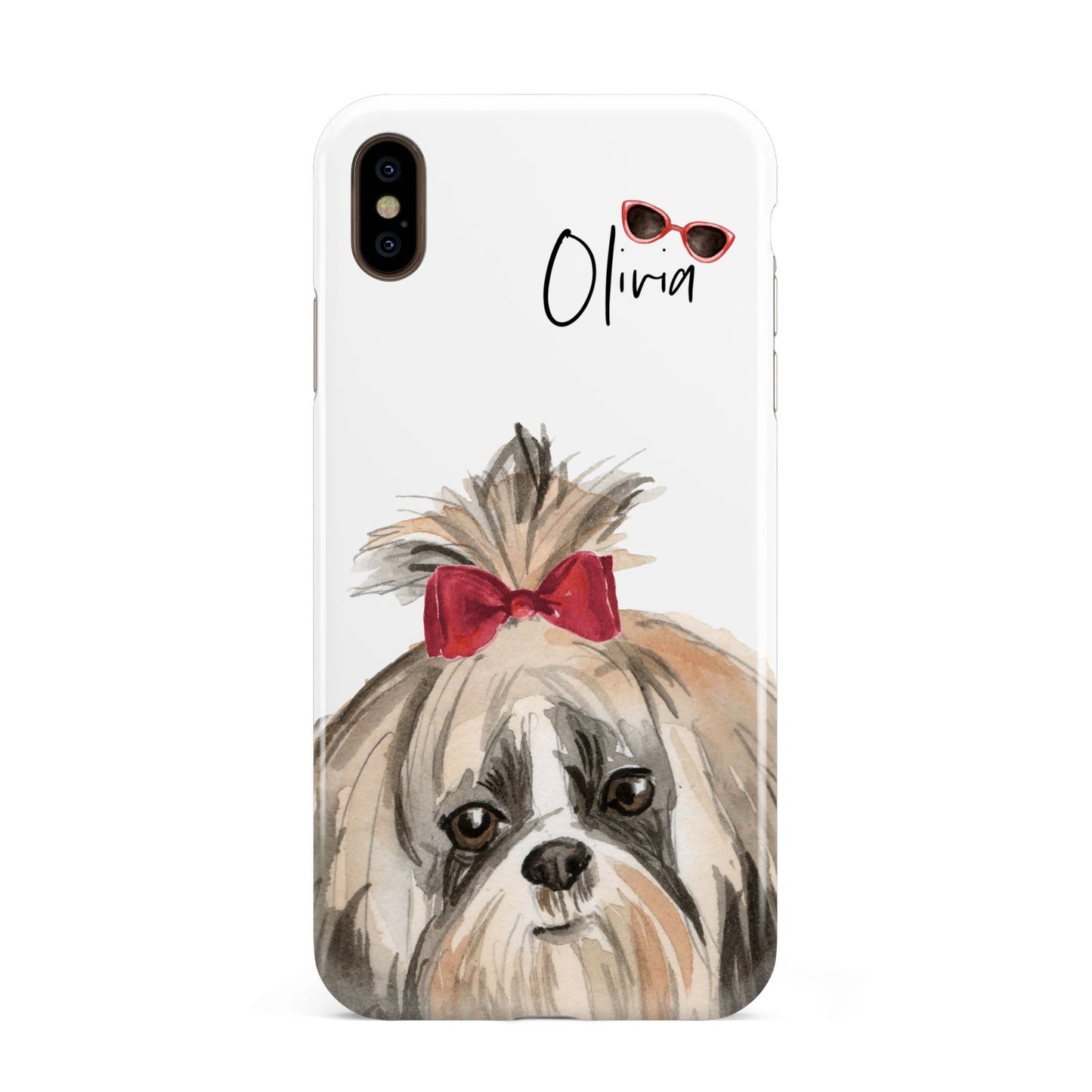 Personalised Shih Tzu Dog Apple iPhone Xs Max 3D Tough Case