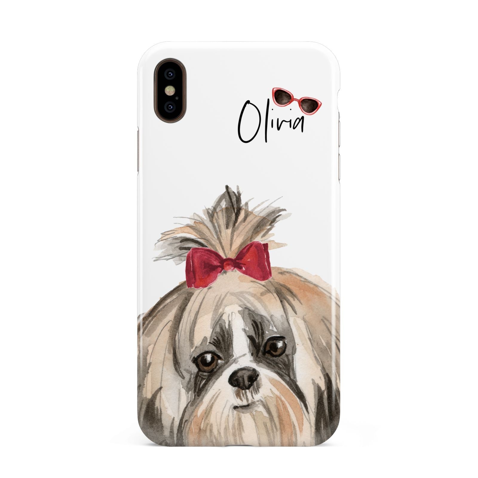 Personalised Shih Tzu Dog Apple iPhone Xs Max 3D Tough Case