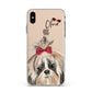 Personalised Shih Tzu Dog Apple iPhone Xs Max Impact Case White Edge on Gold Phone