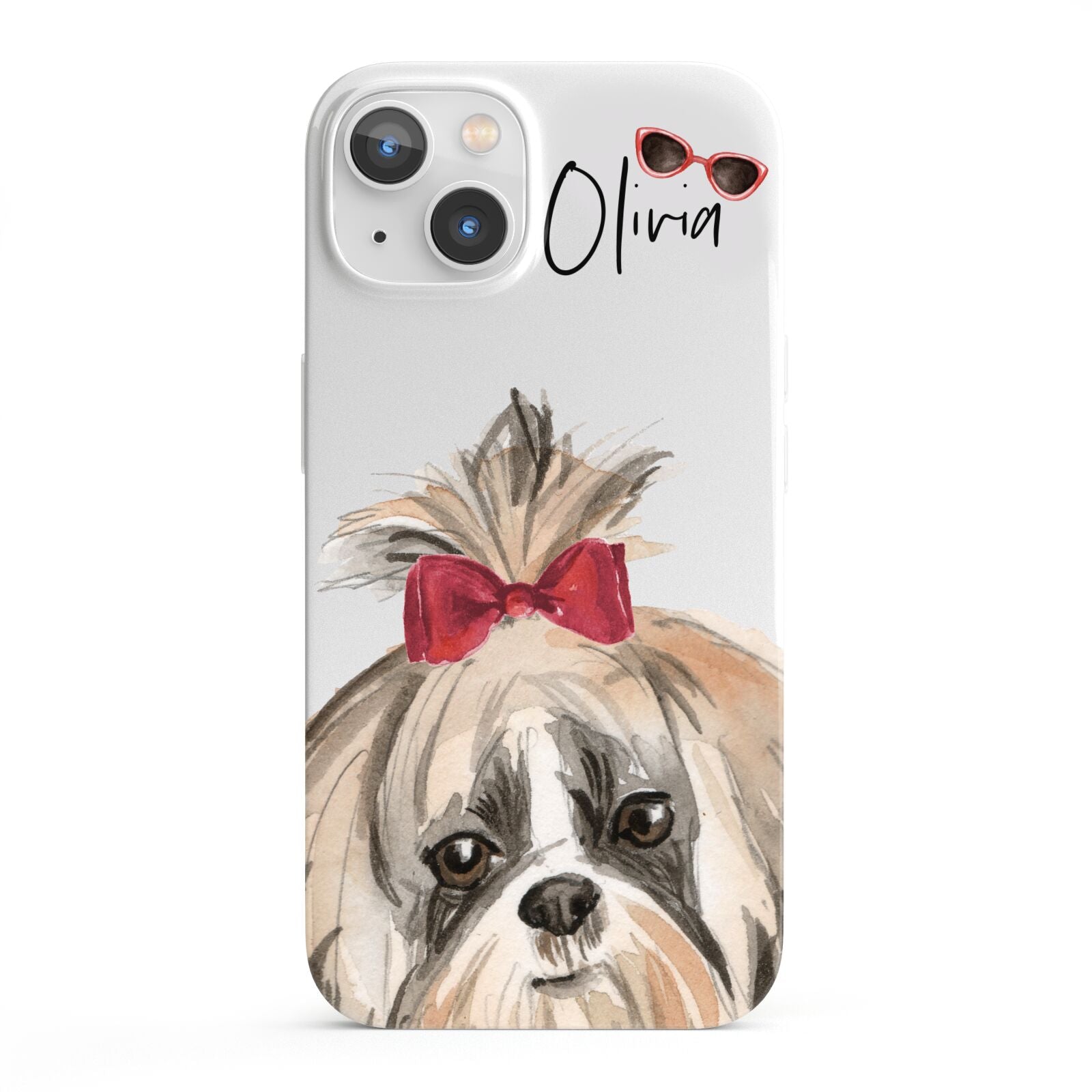 Personalised Shih Tzu Dog iPhone 13 Full Wrap 3D Snap Case