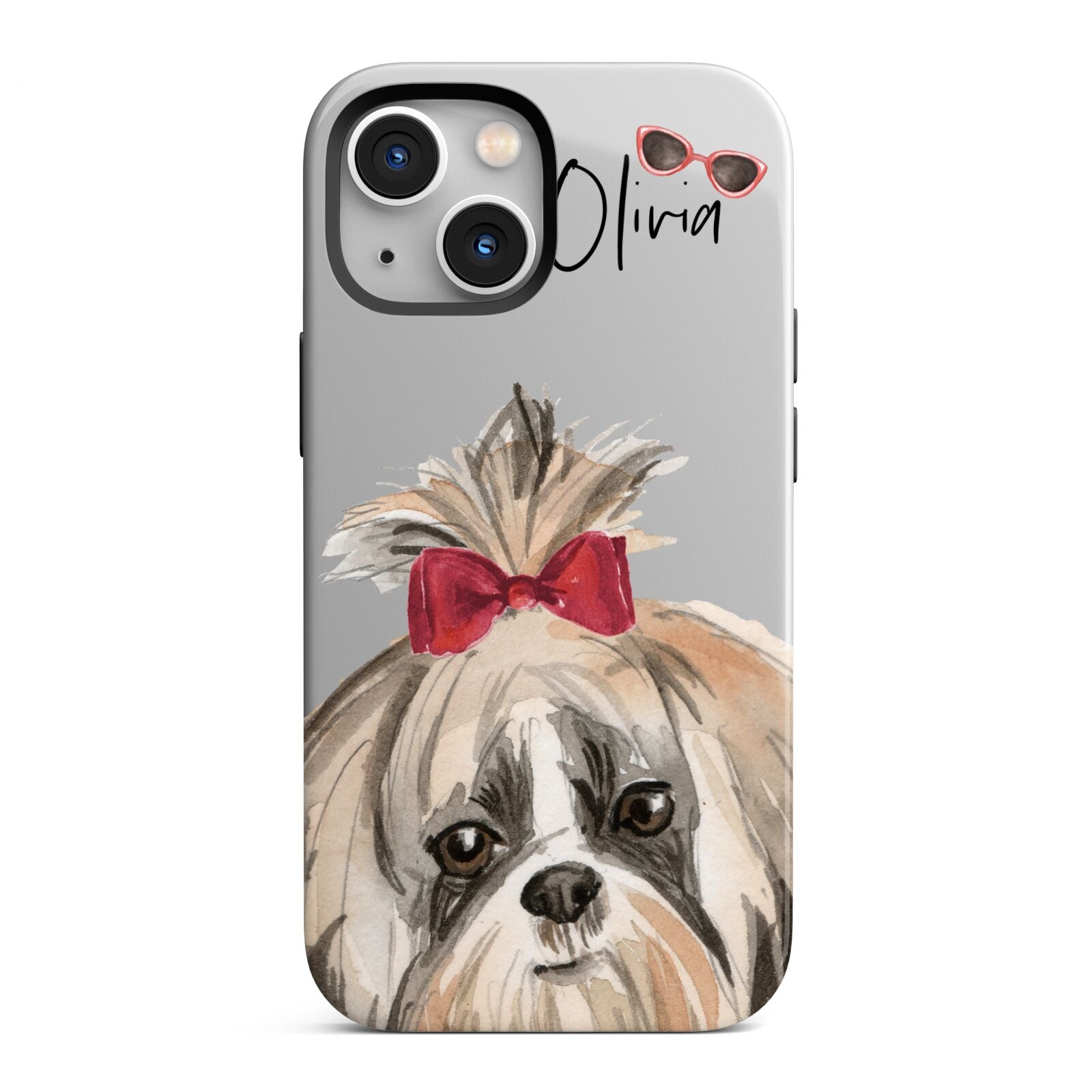 Personalised Shih Tzu Dog iPhone 13 Mini Full Wrap 3D Tough Case