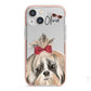 Personalised Shih Tzu Dog iPhone 13 Mini TPU Impact Case with Pink Edges