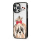 Personalised Shih Tzu Dog iPhone 13 Pro Max Black Impact Case Side Angle on Silver phone