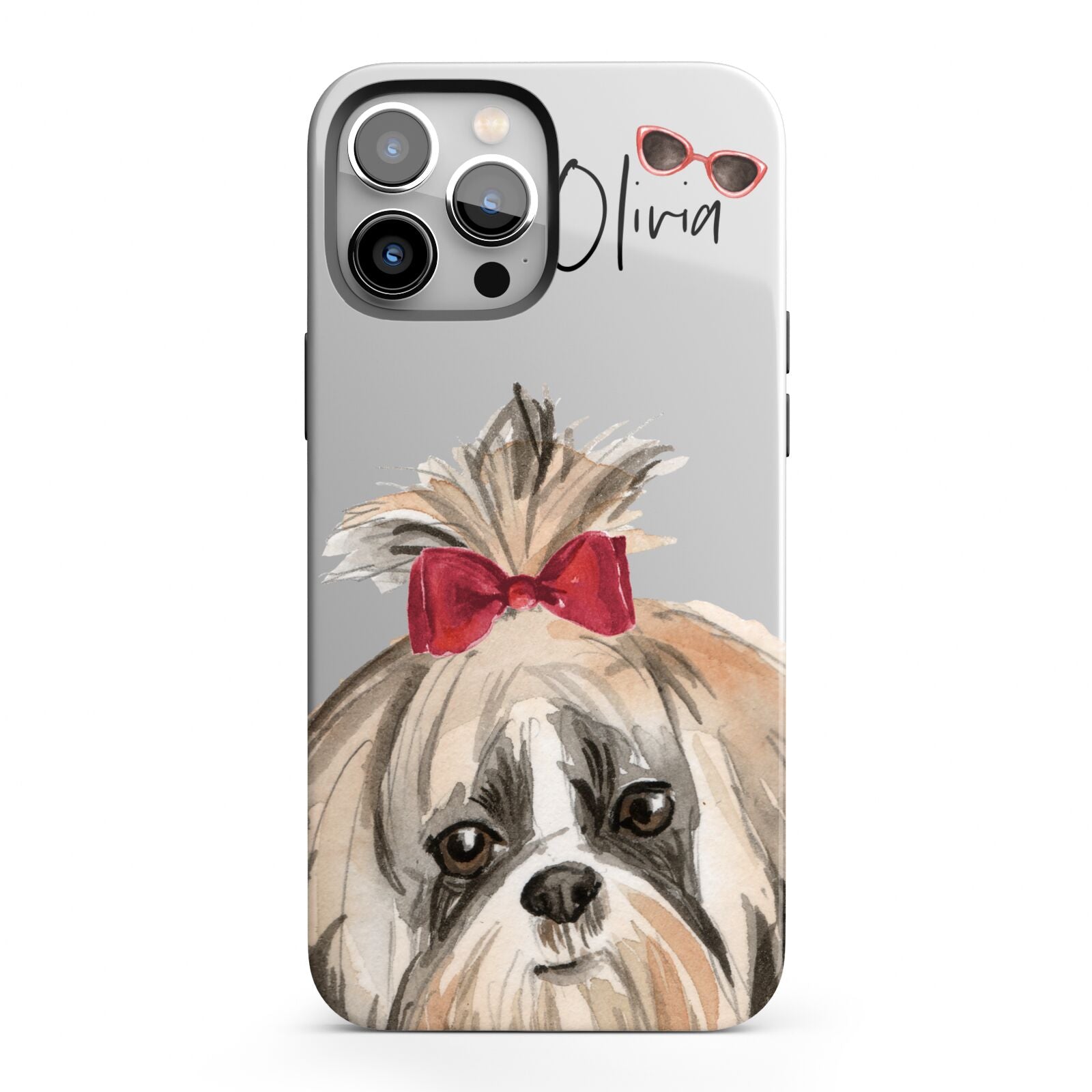 Personalised Shih Tzu Dog iPhone 13 Pro Max Full Wrap 3D Tough Case