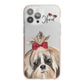 Personalised Shih Tzu Dog iPhone 13 Pro Max TPU Impact Case with Pink Edges