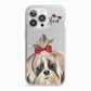 Personalised Shih Tzu Dog iPhone 13 Pro TPU Impact Case with White Edges