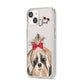 Personalised Shih Tzu Dog iPhone 14 Clear Tough Case Starlight Angled Image
