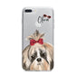 Personalised Shih Tzu Dog iPhone 7 Plus Bumper Case on Silver iPhone