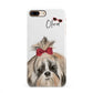 Personalised Shih Tzu Dog iPhone 8 Plus 3D Snap Case on Gold Phone