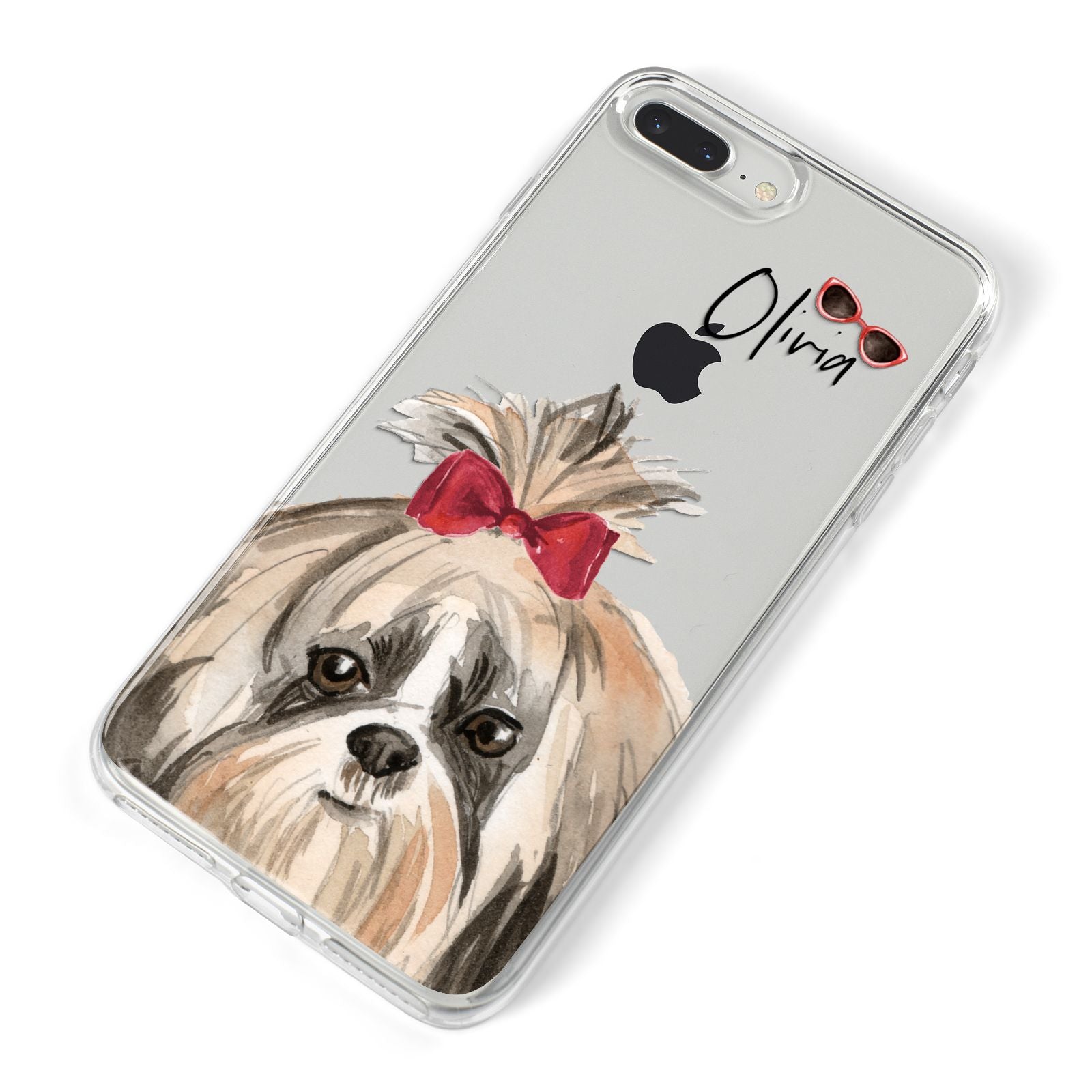 Personalised Shih Tzu Dog iPhone 8 Plus Bumper Case on Silver iPhone Alternative Image