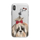 Personalised Shih Tzu Dog iPhone X Bumper Case on Silver iPhone Alternative Image 1