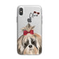 Personalised Shih Tzu Dog iPhone X Bumper Case on Silver iPhone Alternative Image 1
