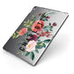 Personalised Side Name Clear Floral Apple iPad Case on Grey iPad Side View