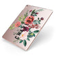 Personalised Side Name Clear Floral Apple iPad Case on Rose Gold iPad Side View