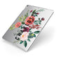 Personalised Side Name Clear Floral Apple iPad Case on Silver iPad Side View