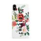 Personalised Side Name Clear Floral Apple iPhone Xs Max 3D Snap Case