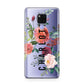 Personalised Side Name Clear Floral Huawei Mate 20X Phone Case