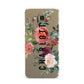 Personalised Side Name Clear Floral Samsung Galaxy A8 Case